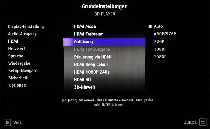 Video-Verarbeitung: Denon Grundeinstellungen