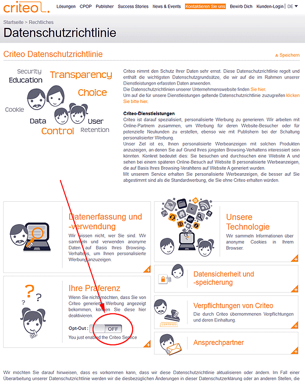 Criteo Opt-Out