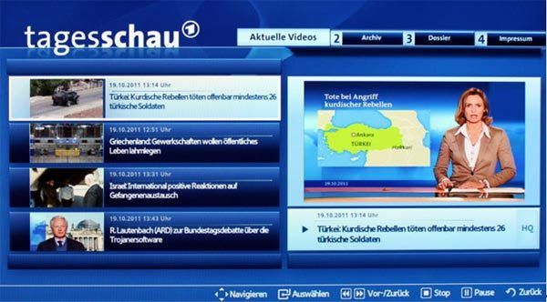 Mediatheken: Hier die Tagesschau