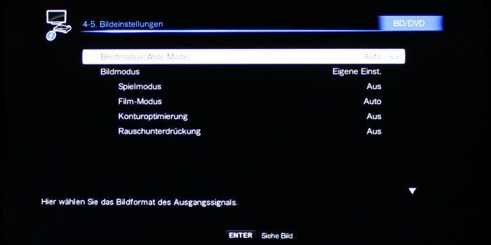 Onkyo Video-EQ im GUI