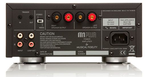 Rückseite des Musical Fidelity M1-PWR