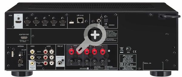Anschlüsse an der Rückseite des Pioneer VSX-528