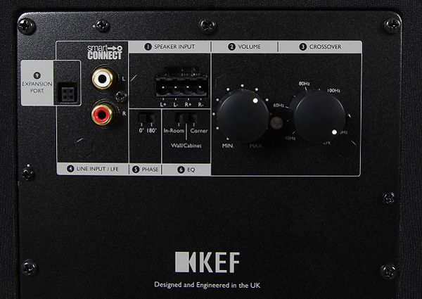 KEF Kube 12B Rückseitige Anschlüsse