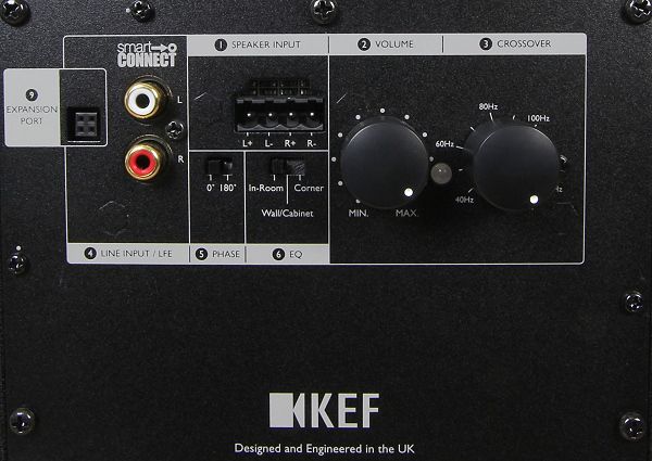KEF Kube 8b Bedienelemente und Anschlüsse