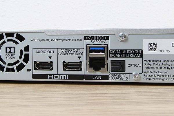 Panasonic DP-UB424 - Anschlüsse auf der Rückseite