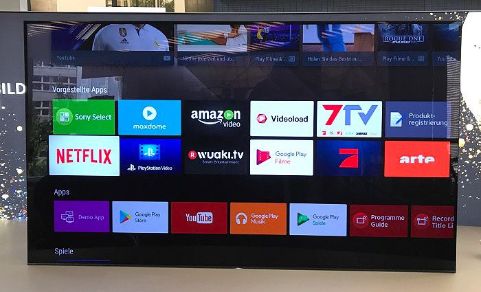 Sony BRAVIA A1 Home-Menü