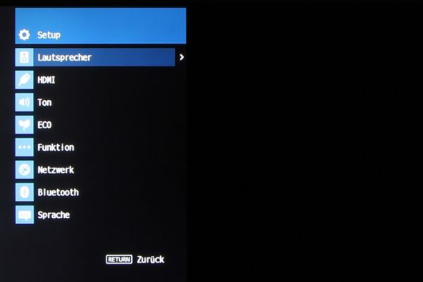 Auch ein On Screen Menü ist integriert